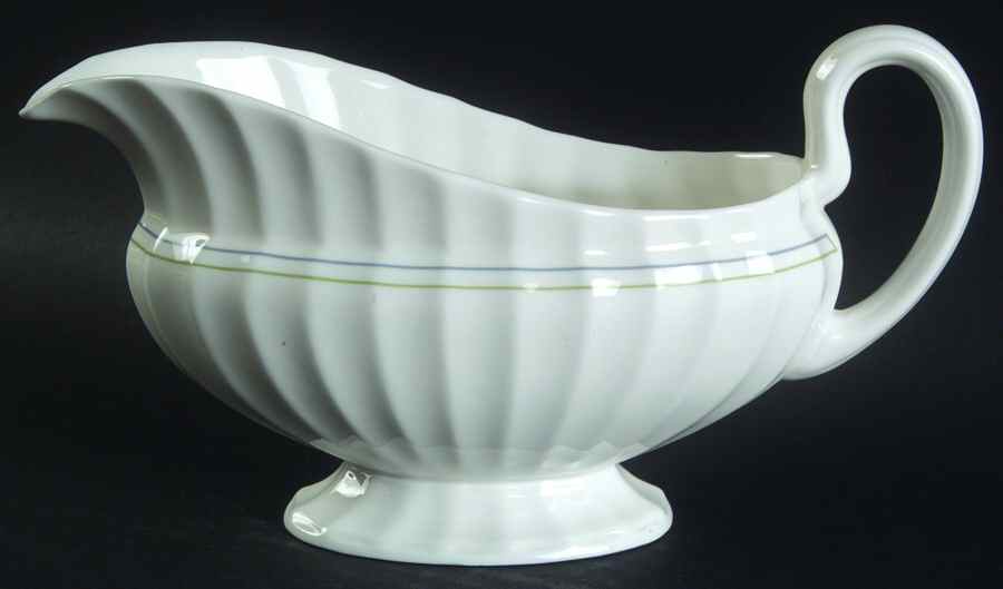 Green Bamboo Gravy Boat by Royal Worcester-1