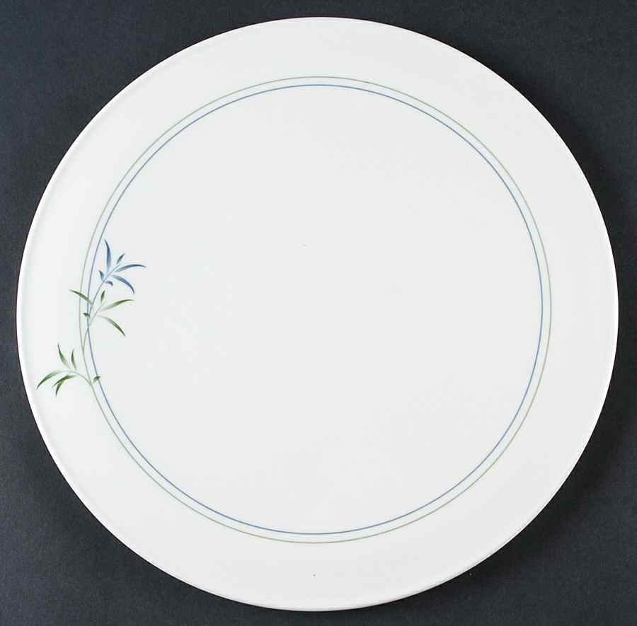 Green Bamboo Cake Plate by Royal Worcester-1