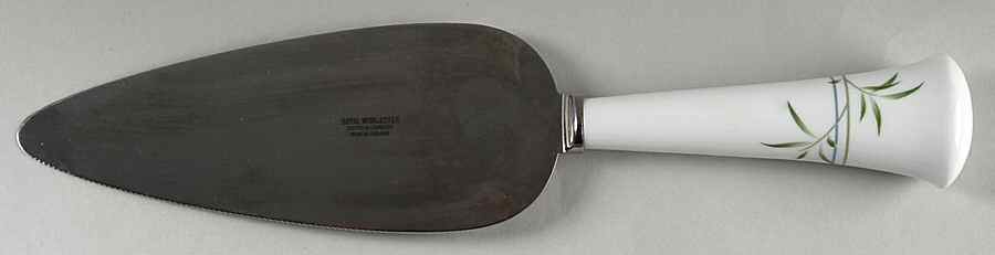 Green Bamboo Pie & Cake Server with Stainless Blade by Royal Worcester-1