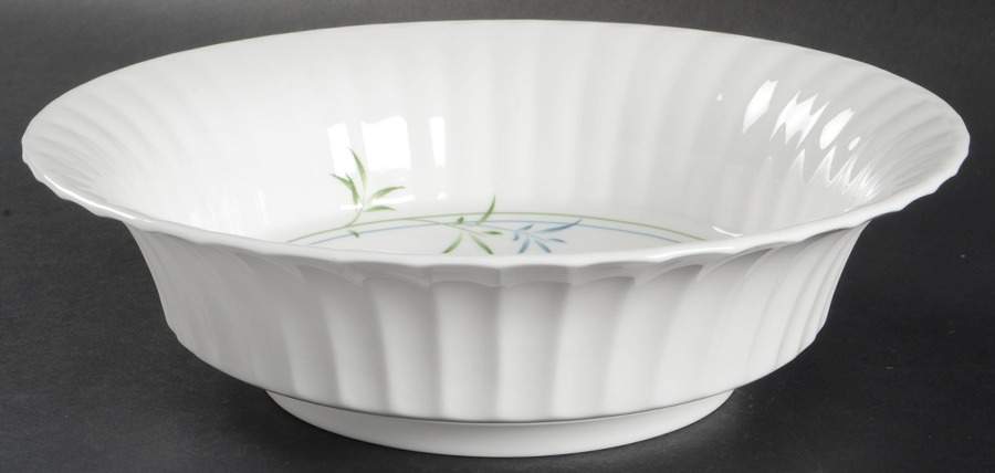 Green Bamboo 9" Round Vegetable Bowl by Royal Worcester-1