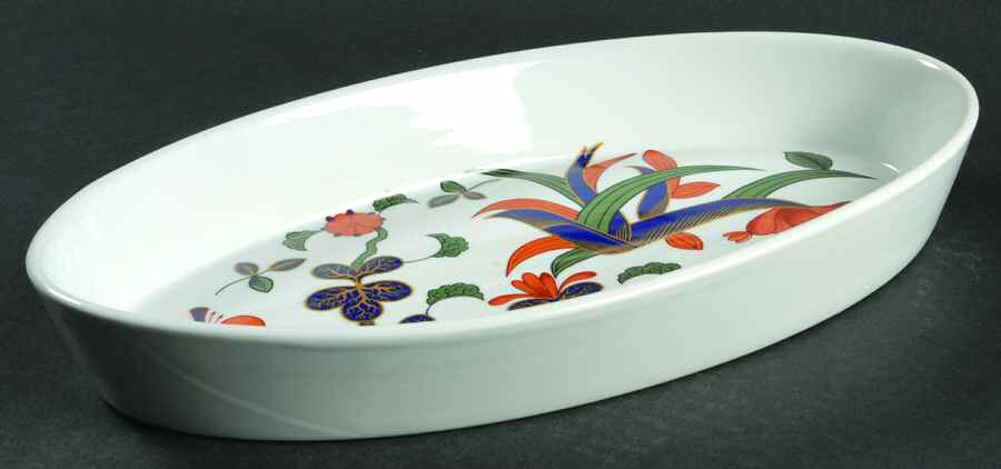 Grainger Imari 12'' Oval Baker by Royal Worcester-1