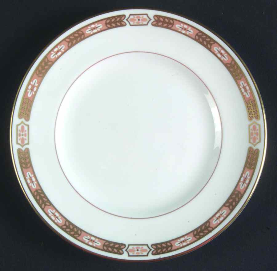 Grosvenor Pink Bread & Butter Plate by Royal Worcester-1