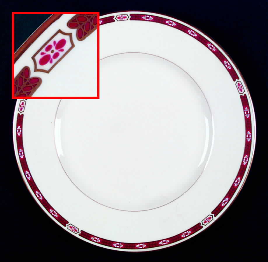Grosvenor Ruby Dinner Plate by Royal Worcester-1
