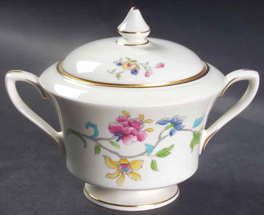 Hampton Court Sugar Bowl & Lid by Royal Worcester-1
