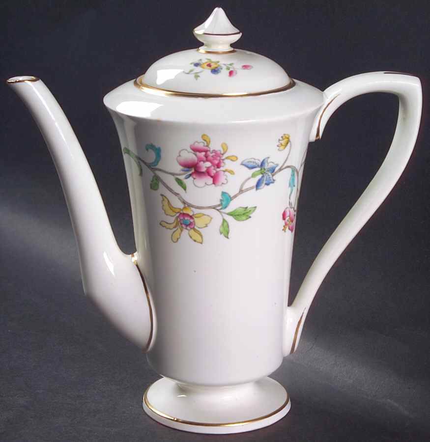 Hampton Court Mini Coffee Pot & Lid by Royal Worcester-1