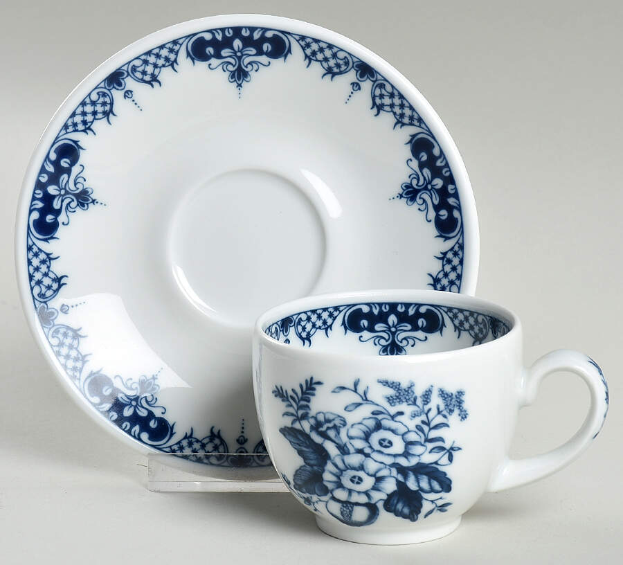 Hanbury Flat Demitasse Cup & Saucer Set by Royal Worcester-1