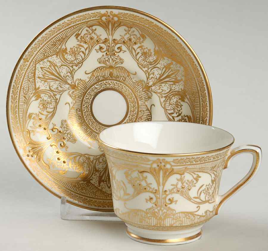 Harewood Footed Demitasse Cup & Saucer Set by Royal Worcester-1
