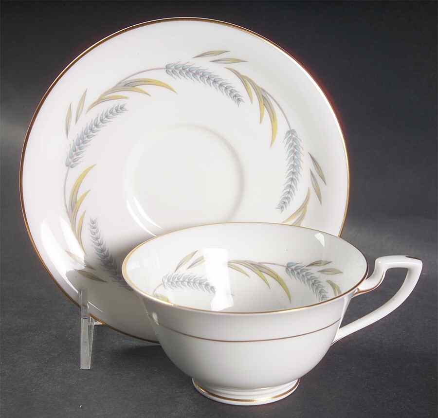 Harvest Ring Footed Cup & Saucer Set by Royal Worcester-1