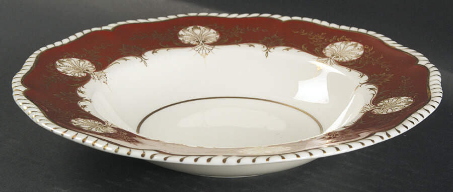 Hatfield Red Large Rim Soup Bowl by Royal Worcester-1