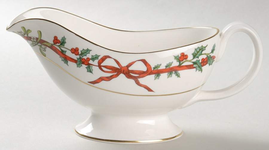 Holly Ribbons Gravy Boat by Royal Worcester-1
