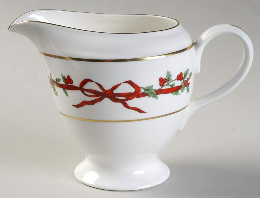 Holly Ribbons Creamer by Royal Worcester-1