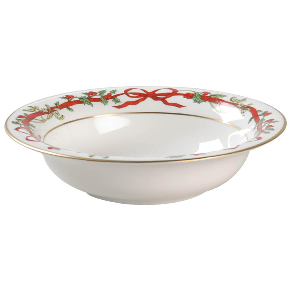 Holly Ribbons Coupe Cereal Bowl by Royal Worcester-1