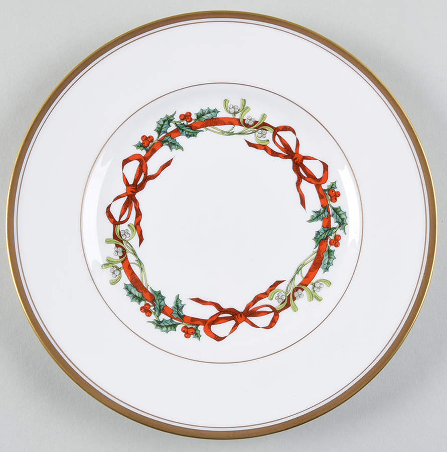 Holly Ribbons Accent Salad Plate by Royal Worcester-1