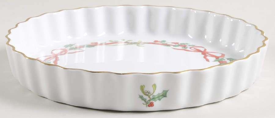 Holly Ribbons 8" Quiche by Royal Worcester-1