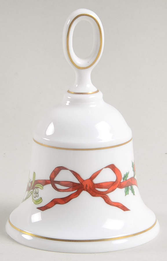 Holly Ribbons Bell by Royal Worcester-1
