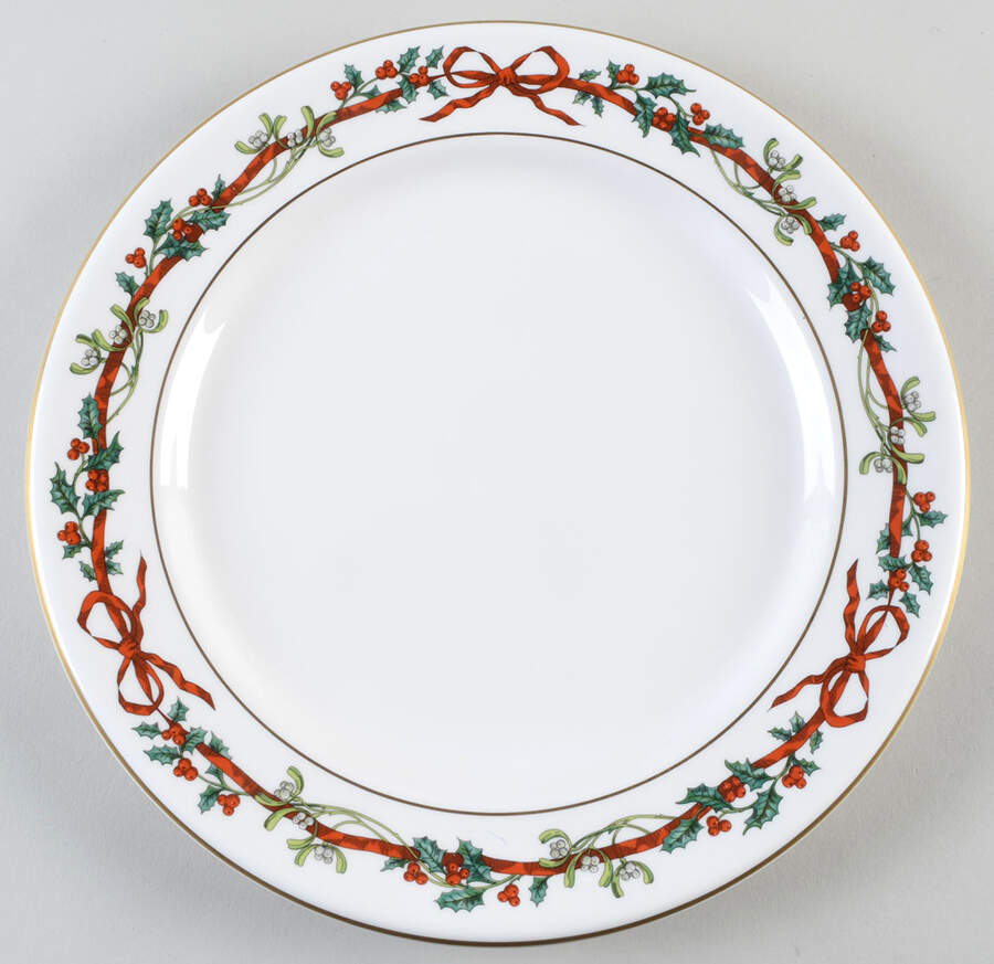 Holly Ribbons Service Plate (Charger) by Royal Worcester-1