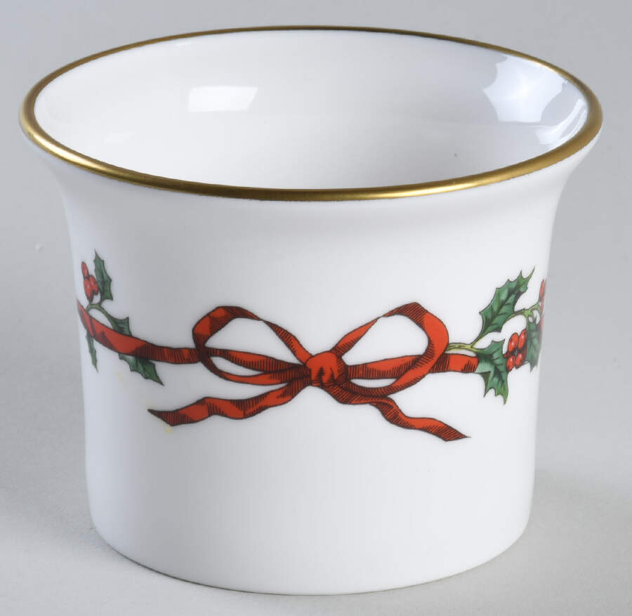 Holly Ribbons Votive Candleholder by Royal Worcester-1