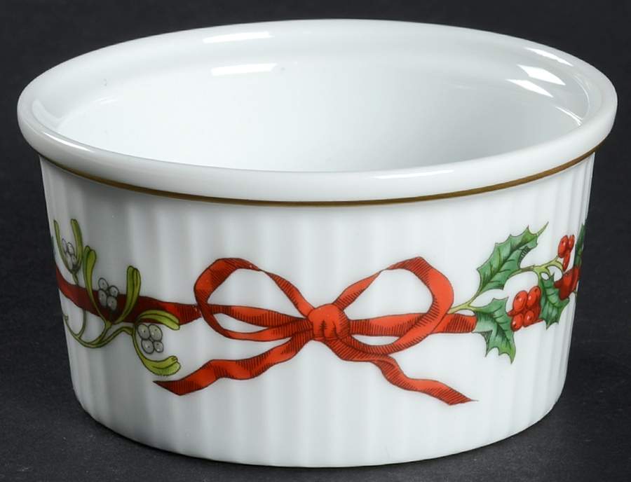 Holly Ribbons Ramekin by Royal Worcester-1