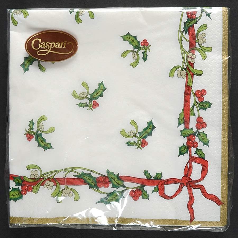 Holly Ribbons Package of Paper Luncheon Napkins by Royal Worcester-1