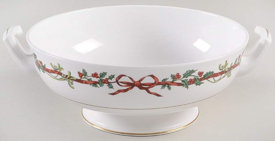 Holly Ribbons Tureen No Lid by Royal Worcester-1