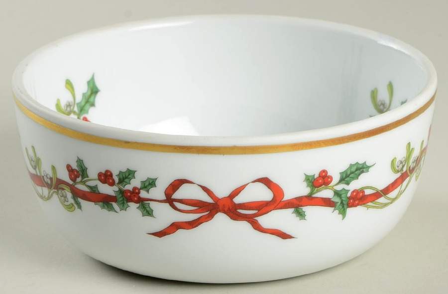 Holly Ribbons Individual Salad Bowl by Royal Worcester-1