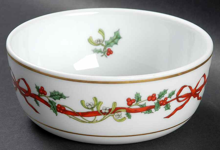 Holly Ribbons Individual Salad Bowl by Royal Worcester-1