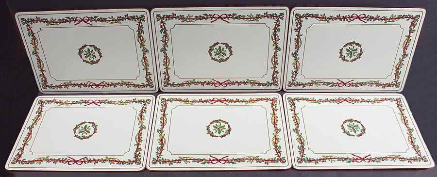 Holly Ribbons Placemat Set (Set of 6) by Royal Worcester-1