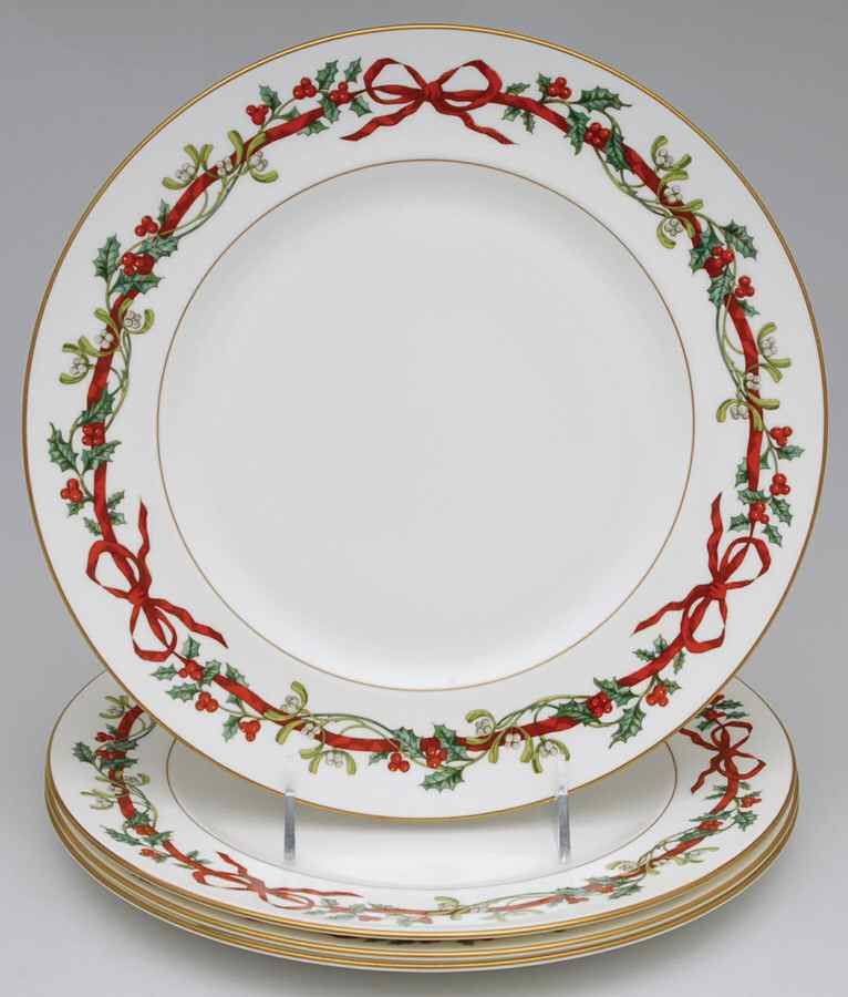 Holly Ribbons Dinner Plate - Set of 4 by Royal Worcester-1