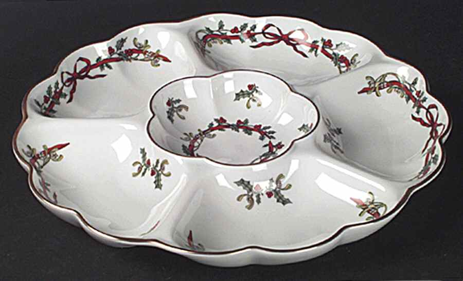 Holly Ribbons 1-Piece Crudite by Royal Worcester-1