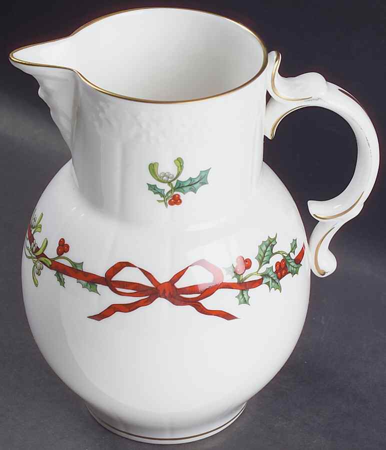 Holly Ribbons 24 Oz Jug by Royal Worcester-1