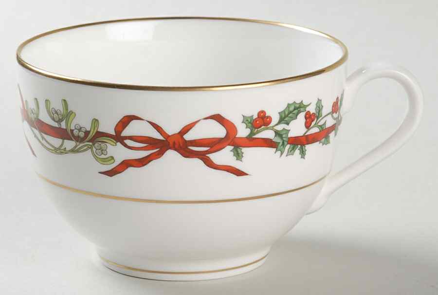 Holly Ribbons Breakfast Cup by Royal Worcester-1