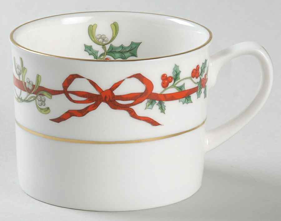 Holly Ribbons Flat Cup by Royal Worcester-1
