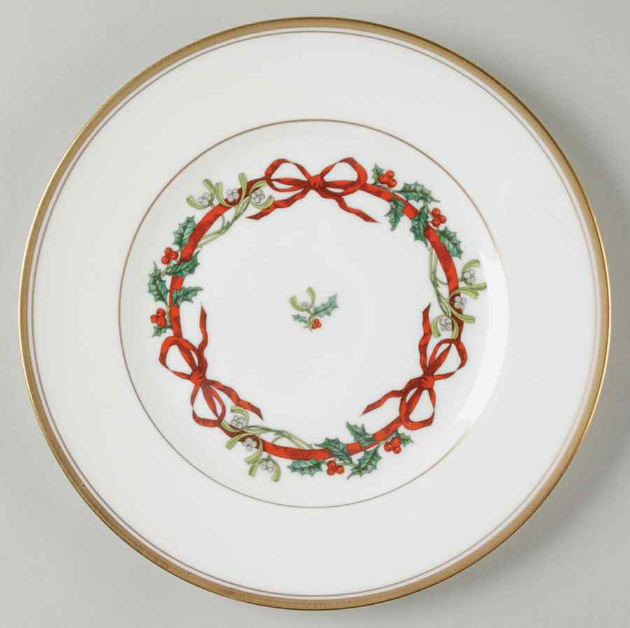 Holly Ribbons Accent Salad Plate by Royal Worcester-1