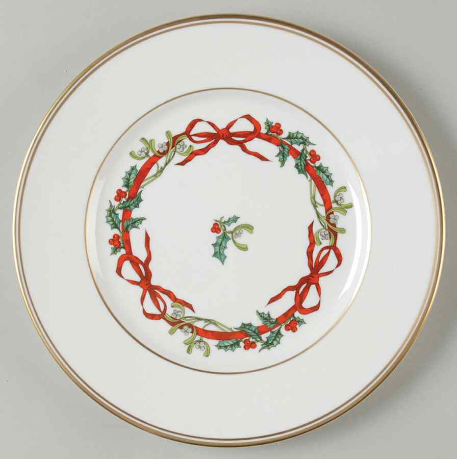 Holly Ribbons Accent Salad Plate by Royal Worcester-1