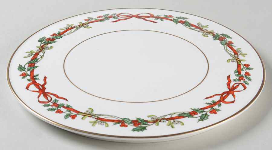 Holly Ribbons Cake Plate by Royal Worcester-1