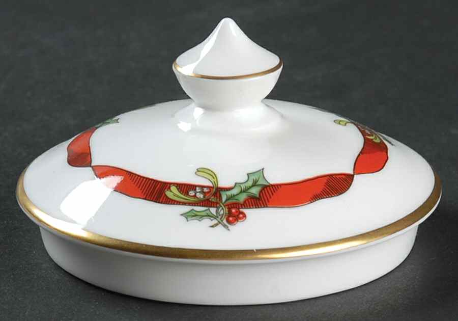 Holly Ribbons Lid for Coffee Pot by Royal Worcester-1