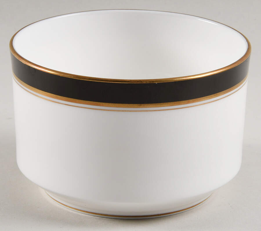 Howard Black (Gold Trim) Sugar Bowl No Lid by Royal Worcester-1