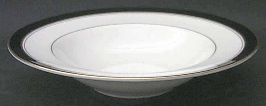 Howard Black (Gold Trim) Rim Soup Bowl by Royal Worcester-1
