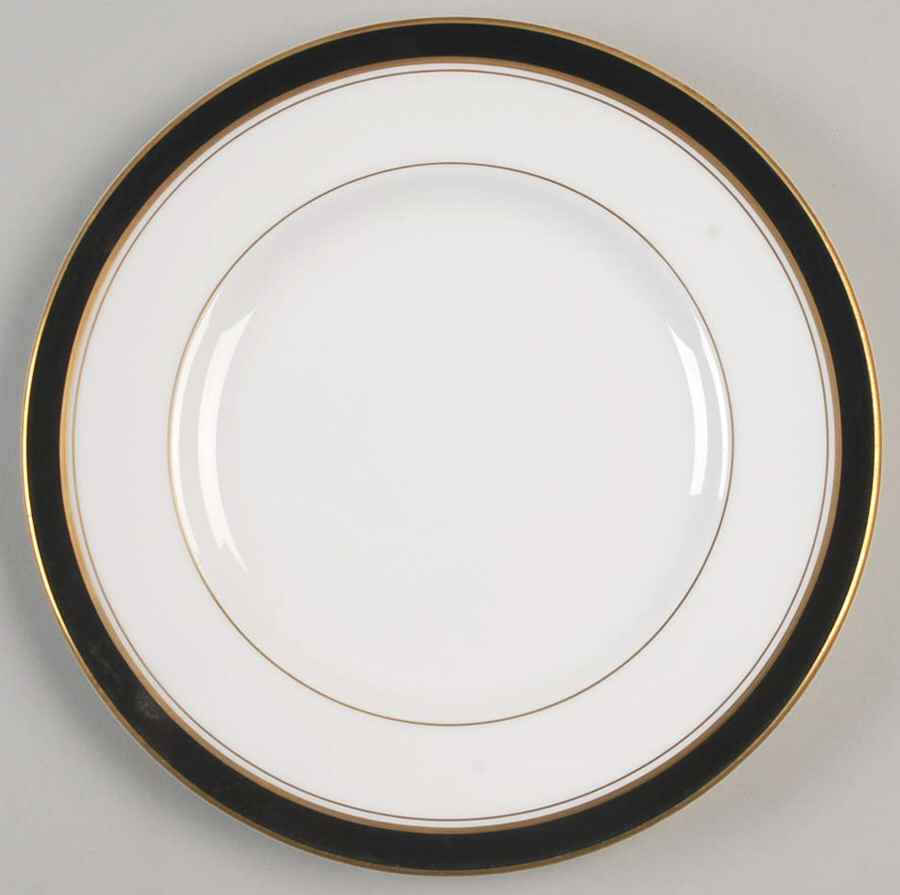 Howard Black (Gold Trim) Salad Plate by Royal Worcester-1