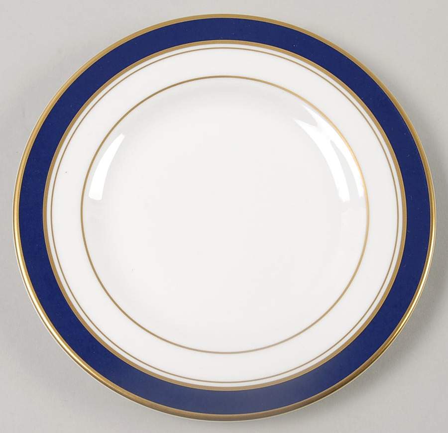 Howard-Cobalt Blue (Gold Trim) Bread & Butter Plate by Royal Worcester-1