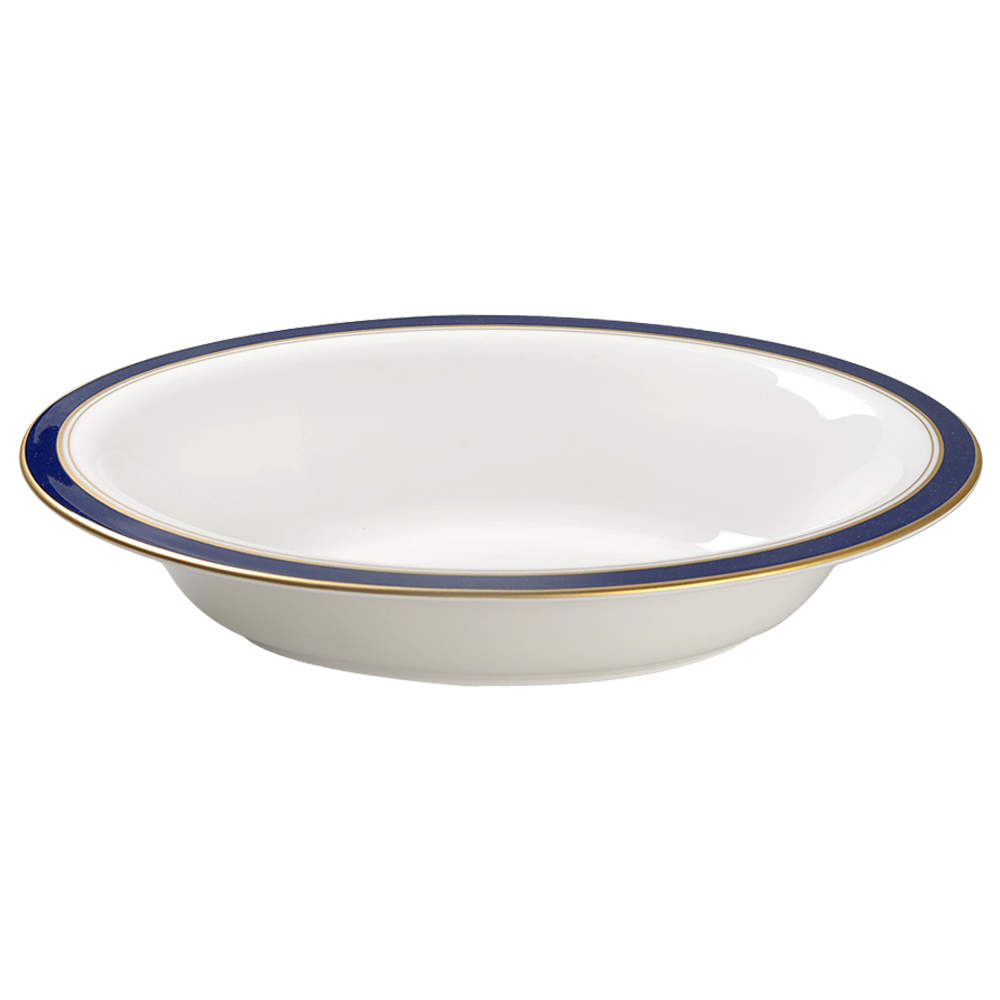 Howard-Cobalt Blue (Gold Trim) 10" Oval Vegetable Bowl by Royal Worcester-1