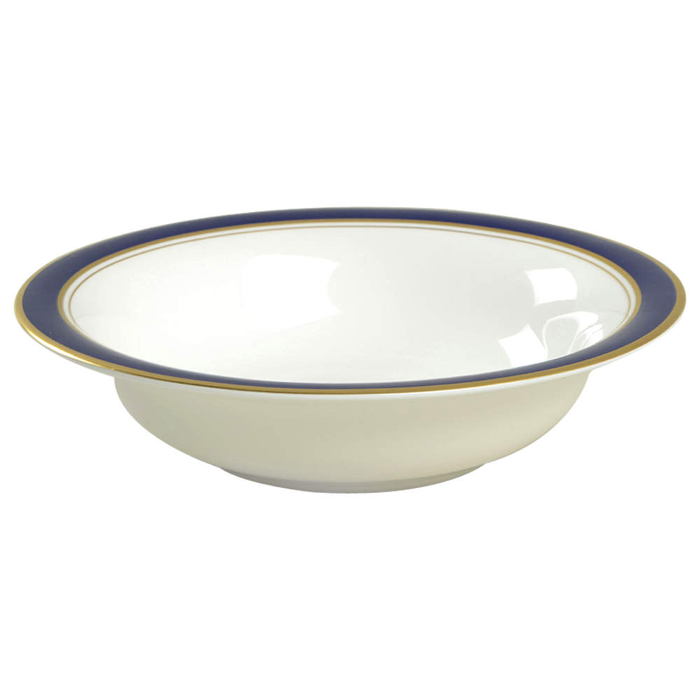 Howard-Cobalt Blue (Gold Trim) Coupe Cereal Bowl by Royal Worcester-1