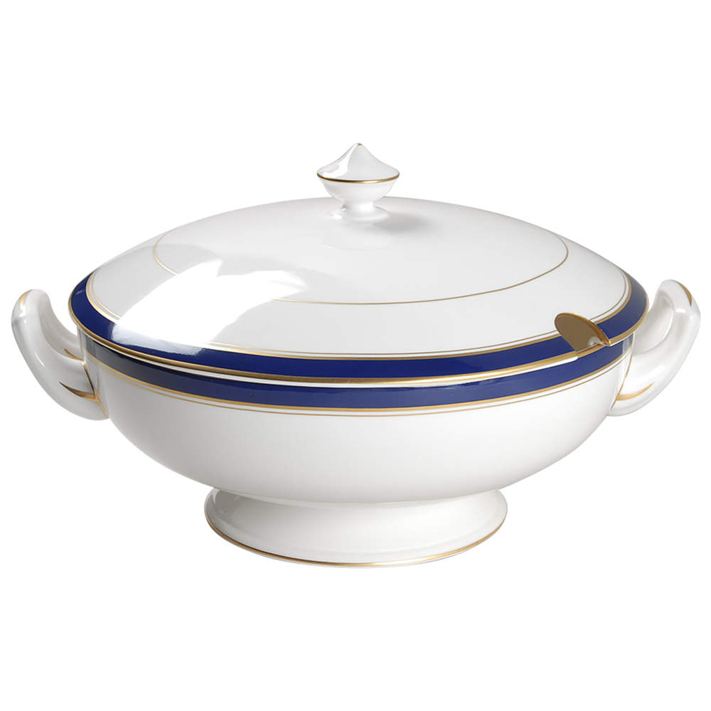 Howard-Cobalt Blue (Gold Trim) Tureen & Lid by Royal Worcester-1