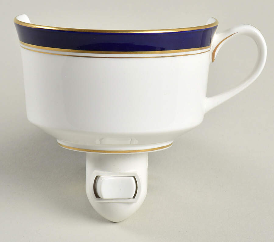 Howard-Cobalt Blue (Gold Trim) 1 5/8" + cup (H) Night Light/Cup HC by Royal Worcester-1
