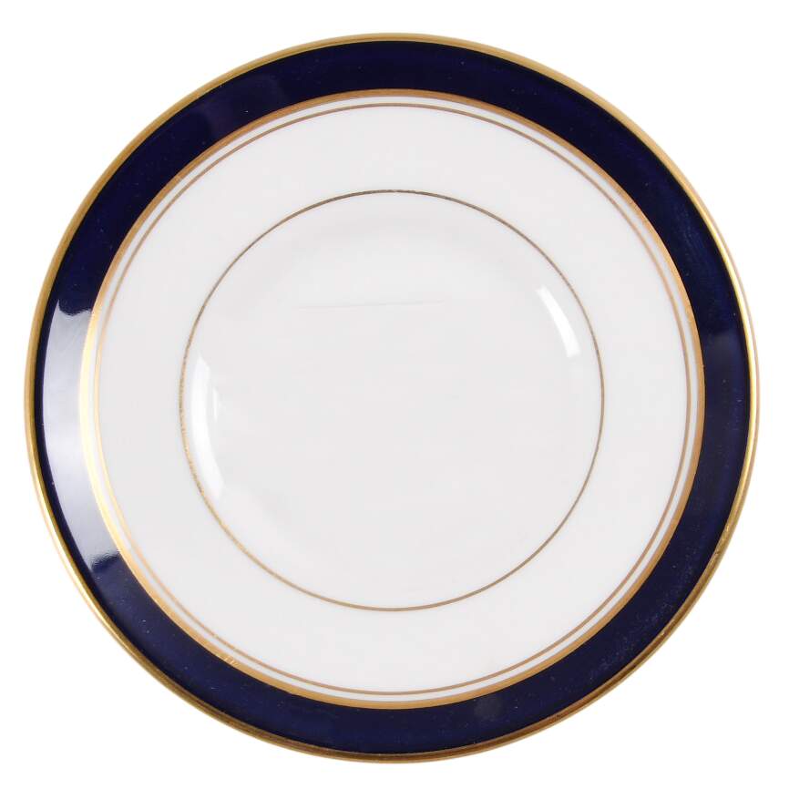 Howard-Cobalt Blue (Gold Trim) Saucer for Flat Demitasse Cup by Royal Worcester-1