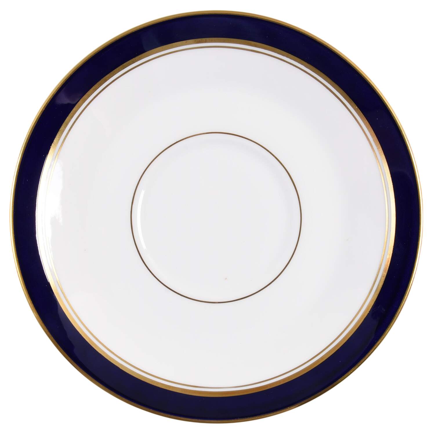 Howard-Cobalt Blue (Gold Trim) Saucer by Royal Worcester-1