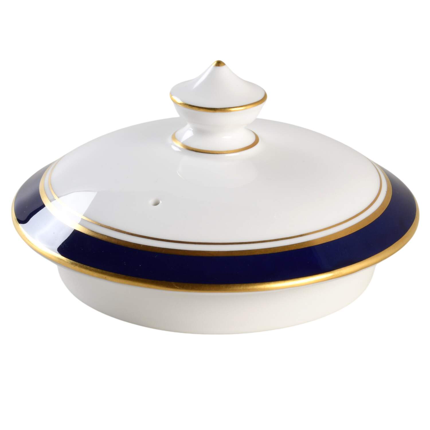 Howard-Cobalt Blue (Gold Trim) Lid for Teapot by Royal Worcester-1