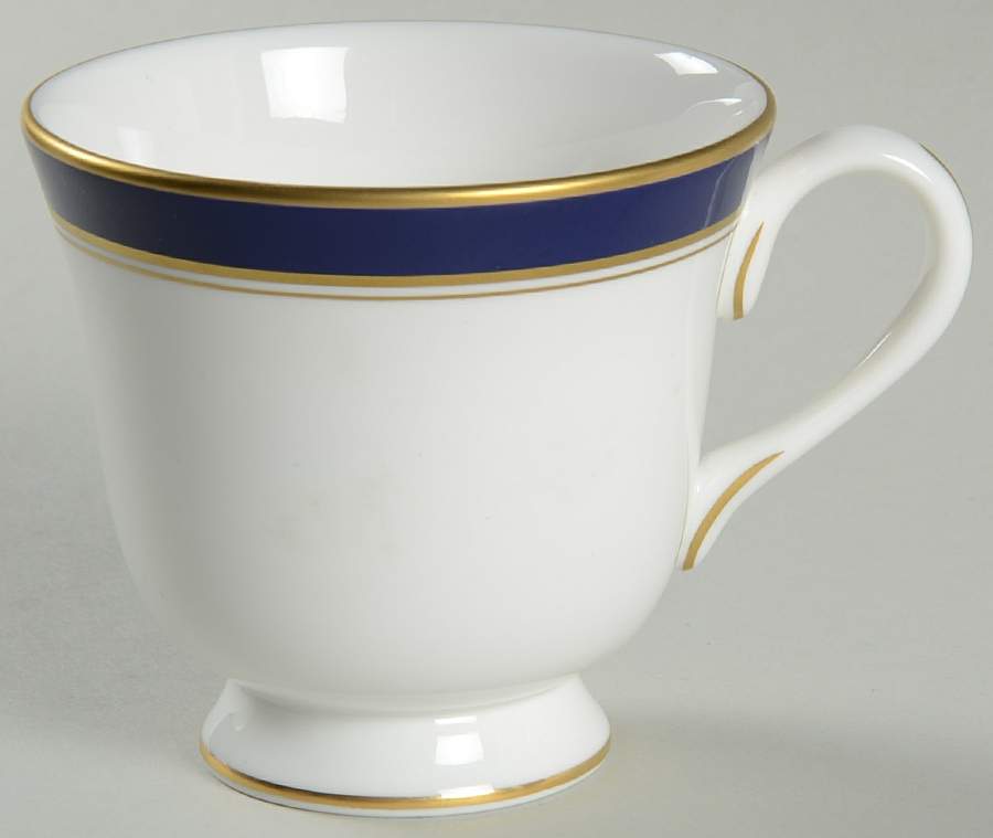 Howard-Cobalt Blue (Gold Trim) Footed Cup by Royal Worcester-1