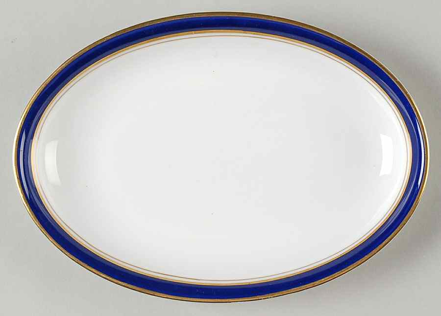 Howard-Cobalt Blue (Gold Trim) Pickle Dish by Royal Worcester-1