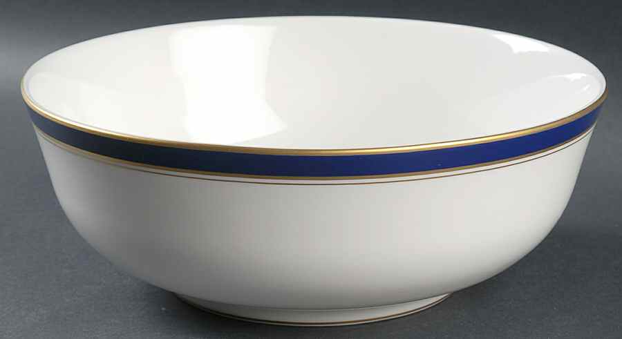 Howard-Cobalt Blue (Gold Trim) 9" Salad Serving Bowl by Royal Worcester-1